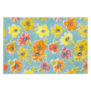 mohawk home scatter blooms blue 3' x 5' area rug