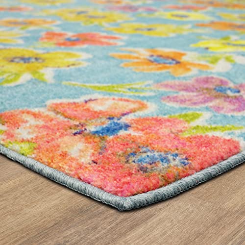 Mohawk Home Scatter Blooms Blue 3' x 5' Area Rug