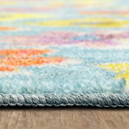 Mohawk Home Scatter Blooms Blue 3' x 5' Area Rug