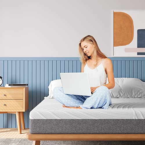 Giantex Memory Foam Mattress, 8 inch Mattress Queen with Gel Infused Memory Foam & Bamboo Charcoal Foam for Cool Refreshing Sleep, Medium Firm, Hybrid Bed Mattress in a Box