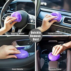 TICARVE Cleaning Gel for Car Putty Car Vent Cleaner Cleaning Putty Gel Auto Tools Car Interior Cleaner Dust Mud for Cars and Keyboard Cleaner Slime Purple 2Pack