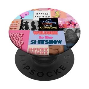 pink western indie cowgirl aesthetic yeehaw howdy country popsockets standard popgrip