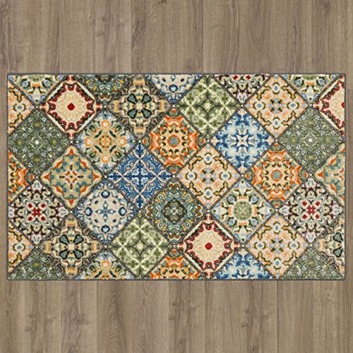Mohawk Home Moroccan Tile Green 2' 6" x 4' 2" Kitchen Mat