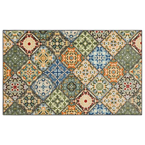 Mohawk Home Moroccan Tile Green 2' 6" x 4' 2" Kitchen Mat