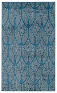 leona barker blue and light grey 6'5" x 9'3" by linon