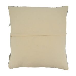 SARO LIFESTYLE Shaggy Striped Throw Pillow with Down Filling, Multi, 22"