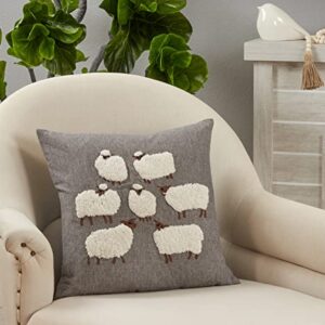 Embroidered Sheep Pillow