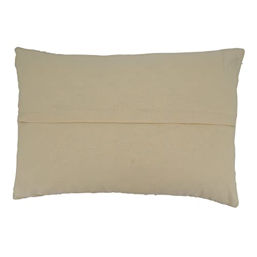 SARO LIFESTYLE Thin Striped Throw Pillow with Down Filling, Black/White, 16"x24"