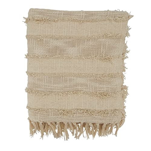 SARO LIFESTYLE Fringe Design Throw Blanket 50"x60"