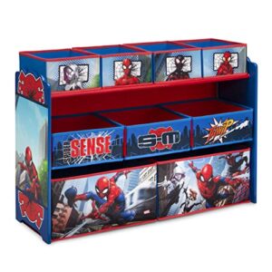 marvel spider-man deluxe 9 bin design and store toy organizer by delta children