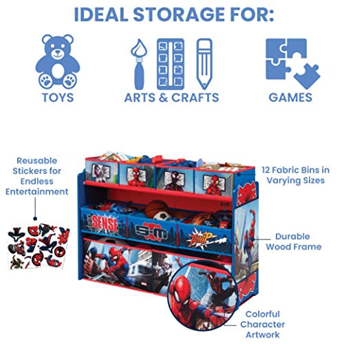 Marvel Spider-Man Deluxe 9 Bin Design and Store Toy Organizer by Delta Children