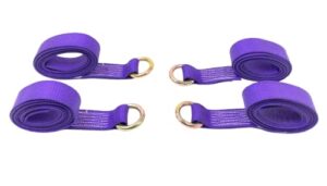 2" x 10' purple diamond weave lasso wheel straps (4 pack)