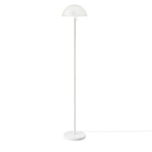 globe electric 67526 dixon 65" 2-light floor lamp, matte white, frosted glass shade, vertical pull-chain stepless dimmer switch