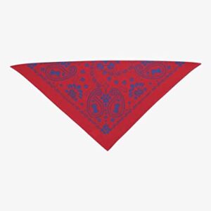 Insect Repellant Dog Bandana for Protecting Dogs from Fleas, Ticks, and Mosquitoes, Paisley, Red