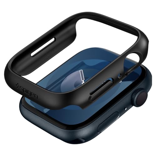 Spigen Thin Fit Designed for Apple Watch Case Series 9/8/7 45mm Thin Hard PC Case - Black