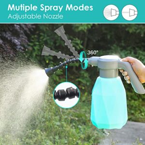 SideKing 0.5 Gallon Electric Spray Bottle Plant Mister for Indoor/Outdoor Plants, 2L Automatic Watering Can Rechargeable Battery Powered Sprayer with Adjustable Spout for Garden, Fertilizing, Cleaning