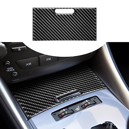 SUNBREATH Compatible with Carbon Fiber Cigarette Lighter Switch Panel Sticker Interior Decoration for 2012 2011 2010 2009 2008 2007 2006 Lexus IS250 Black