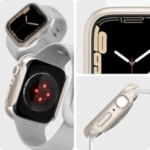 Spigen Thin Fit Designed for Apple Watch Case Series 9/8/7 41mm Thin Hard PC Case - Starlight