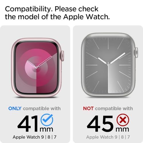 Spigen Thin Fit Designed for Apple Watch Case Series 9/8/7 41mm Thin Hard PC Case - Starlight