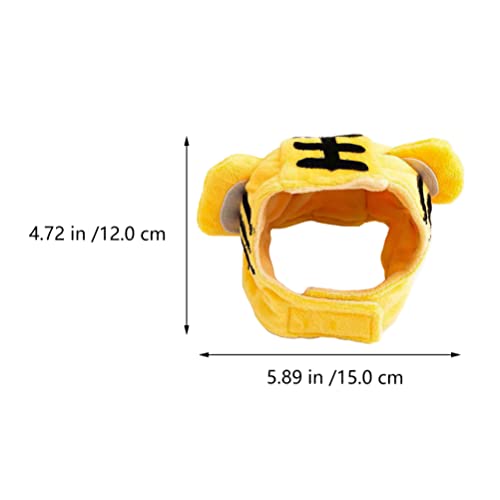 Generic 2pcs Dog Pet Costumes Hat Novelty Puppy Hat Chinese New Year Pet Tiger Hat for Xmas Birthday Chinese Spring Festival Party Dress up, Yellow, 15X12CM, 042C36QH14B91