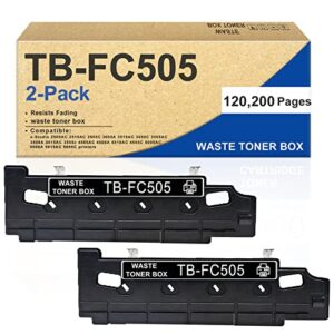 hebei [2 pack] tb-fc505 tbfc505 compatible extra high yield waste toner box replacement for toshiba e-studio 2505ac 2515ac 2555c 3005a 3015ac 3055c 3505ac 3508a 3555c3515ac printers -by arsenprint