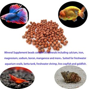 400 Pieces Tourmaline Balls for Betta Fish Tank Accessories.Mineral Supplement Substrate.Water Conditioner for Freshwater Shrimp.Mineral Balls for Freshwater Aquarium Betta Shrimp Crayfish Fish Tank