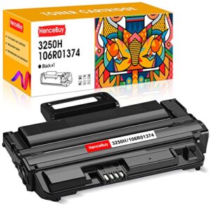hencebuy compatible 106r01374 black toner cartridge replacement for xerox phaser 3250 3250dn printers (high yield,5,000 pages,black) - 1 pack