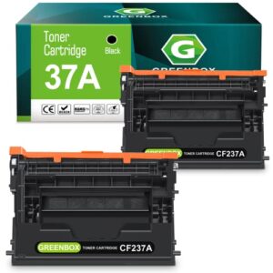 greenbox compatible 37x high-yield toner cartridge replacement for hp 37x cf237x 37a cf237a for hp enterprise m607 m608 m607n m607dn m608dn m609 mfp m631 m632 m633 printer (25,000 pages, 2 black)
