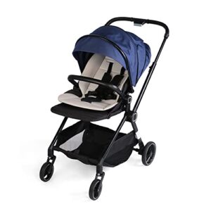 color tree baby stroller lightweight stroller for babies and toddlers foldable high landscape infant carriage pushchair with adjustable handle & reversible seat, compact fold, blue