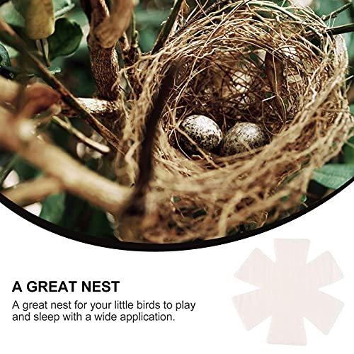 M I A 5pcs Canary Finch Nesting Felt Pads Bird Breeding Wire Nests Cushions Bird Eggs Mat Warm Hut Material for Racing Pigeon Bird Breeding Supplies White