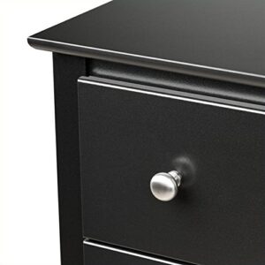 Sonoma 6 Drawer Double Dresser for Bedroom, Black & Sonoma 2-Drawer Nightstand, Black