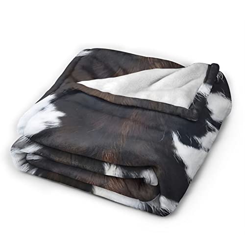 Brown Cow Blanket Cow Print Throw Blanket, Lightweight Flannel Fleece Blankets with Cow Print for Couch (Cow Print Blanket Cowhide Print, 50"x40")
