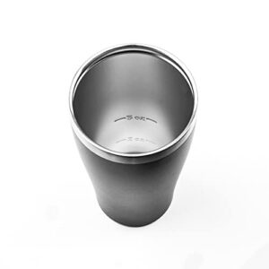 DrinkTanks Insulated Craft Pint Cup - 16 oz Vacuum Insulated Stainless Steel Mug with Lid; Hot/Cold perfect for coffee, iced tea, beer, cocktails, wine, kombucha; Dishwasher Safe (Crimson)