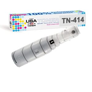 made in usa toner compatible replacement for konica minolta bizhub 363, 423, tn414 / tn-414 / a202030 (black, 1 cartridge)