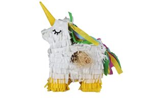 penn-plax unicorn pinata with natural nesting material – safe for medium and large birds – colorful & fun addition to any cage – large