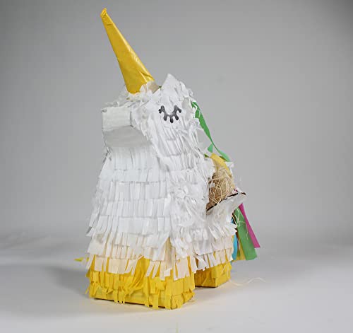 Penn-Plax Unicorn Pinata with Natural Nesting Material – Safe for Medium and Large Birds – Colorful & Fun Addition to Any Cage – Large