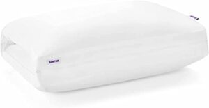 purple twincloud down alternative pillow | adjustable support for soft or firm support, perfect side sleeper pillow, white, king