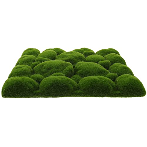 EXCEART Moss Wall Panel Simulation Green Moss Stone Foams Tile Board DIY Craft Wall Background Decoration for Home Living Room Bedroom