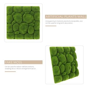 EXCEART Moss Wall Panel Simulation Green Moss Stone Foams Tile Board DIY Craft Wall Background Decoration for Home Living Room Bedroom