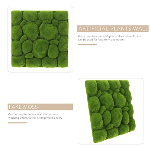 EXCEART Moss Wall Panel Simulation Green Moss Stone Foams Tile Board DIY Craft Wall Background Decoration for Home Living Room Bedroom