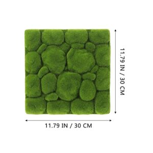 EXCEART Moss Wall Panel Simulation Green Moss Stone Foams Tile Board DIY Craft Wall Background Decoration for Home Living Room Bedroom