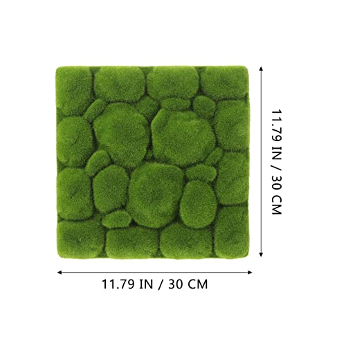 EXCEART Moss Wall Panel Simulation Green Moss Stone Foams Tile Board DIY Craft Wall Background Decoration for Home Living Room Bedroom