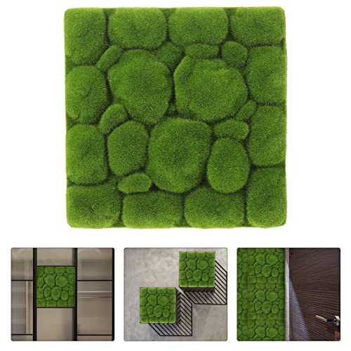 EXCEART Moss Wall Panel Simulation Green Moss Stone Foams Tile Board DIY Craft Wall Background Decoration for Home Living Room Bedroom