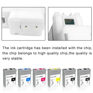 Primer Ink Compatible Canon Ink Cartridge Replacement for PFI-102 ImagePrograf iPF500 510 600 605 610 650 655 700 710 720 750 755 760 765 130ML Ink Cartridge(2MBK, BK, C, M, Y) 6 Pack