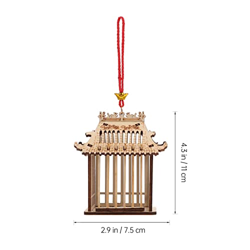 Balacoo Wooden Insect House Grasshopper Cage Bug Habitat Box Insect Critter Cages Garden Hanging Insert Cage for Grasshopper Crickets Insect Light Brown 1