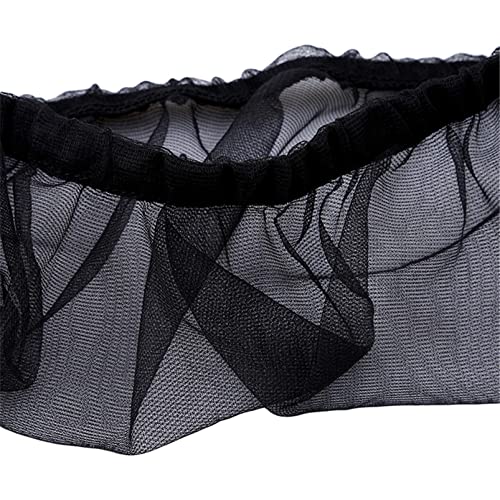 LoveAloe Airy Gauze Bird Cage Net Cover Birdcage Mesh Netting for Parrot Parakeet Macaw Round Square Cages,Black (M)