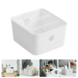 Cabilock Multi- Functional Plastic Tabletop Boxes Bathroom Drawer Organizer Bins Tabletop Makeup Organizer Plastic Storage Display Boxes for Dresser Vanity Bathroom Kitchen (White)