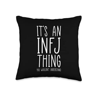 Addictive Designs Personality Merch It's an INFJ Thing Funny Introvert Personality Type Throw Pillow, 16x16, Multicolor