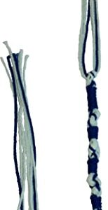 Holy Land Market Tzitzits (Set of Four) Sephardic Style White with Blue Thread - Tassels (Royal Blue) (Royal Blue/with Hooks, 17 Inch)