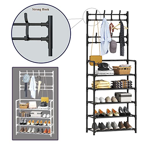 YAN WU YING ® White Shoe Rack, Shoe Shelf, Shoe Storage Organizer for Door, Entryway, Large Shoe Rack for Men,5 Tiers Shoe Organizer